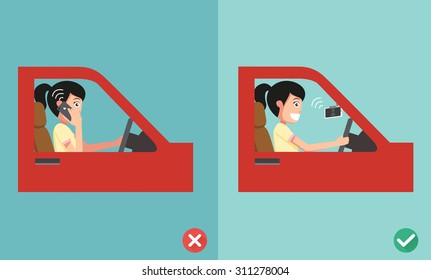 no cell phones - while driving,illustration,vector