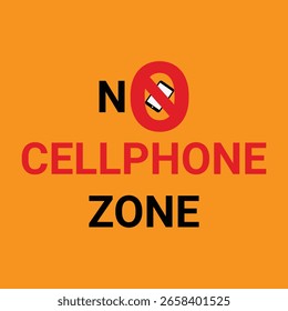 No cellphone zone vector illustration of an abstract background