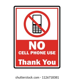 no cellular phone zone area for signboard or label. vector illustration