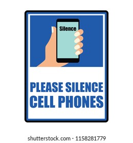 no cellular phone zone area for signboard or label. vector illustration
