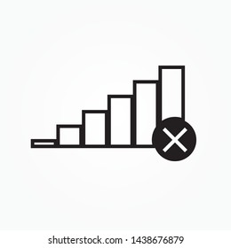 no cellular signal icon. no signal. Signal Icon Vector flat design style