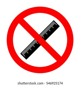 No Centimeter ruler sign. 