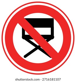 Kein Stuhl-Vektorsymbol, das leicht geändert oder bearbeitet werden kann

