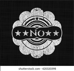 No chalkboard emblem written on a blackboard
