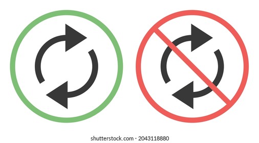 No change sign. Replace, refresh and update icon vector illustration.