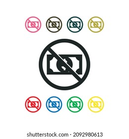 No charge icon isolated on white background. vector illustration with many color option.