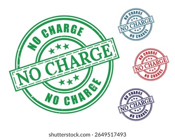 No charge stamp vector graphic element design for commercial use and product promotion with various colors