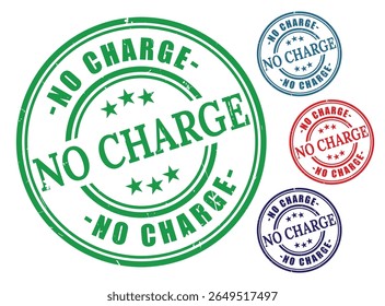 No charge stamp vector graphic design element for promotion or marketing material and advertisement use