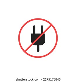 No charger icon. No electric plug. High quality in colour vector illustration.