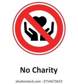 No hay icono de Vector de caridad que se puede modificar o editar fácilmente


