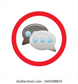 no chat icon no typing vector