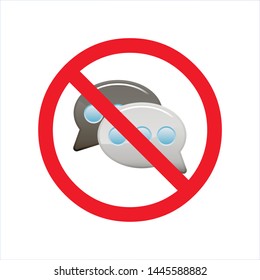 no chat icon no typing vector