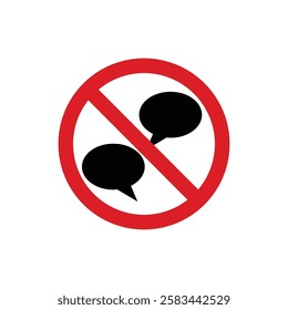 no chat sign vector design