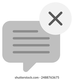 No Chats icon for web, app, infographic, etc