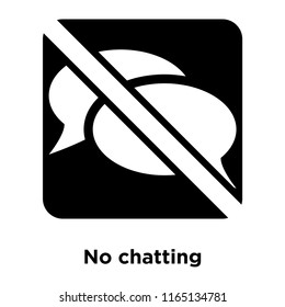 No chatting icon vector isolated on white background, No chatting transparent sign
