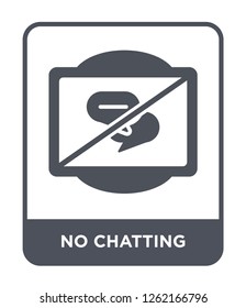 no chatting icon vector on white background, no chatting trendy filled icons from Traffic signs collection, no chatting simple element illustration