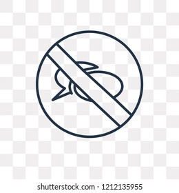 No chatting vector outline icon isolated on transparent background, high quality linear No chatting transparency concept can be used web and mobile