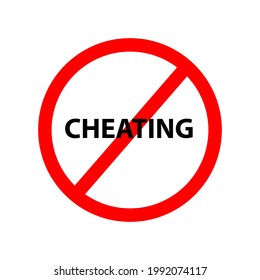 No Cheating Written English Language Vector Stock Vector (Royalty Free ...