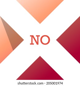 No check mark. Vector graphic template.