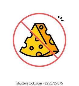 No cheese vector icon Fill Color style.Can be use for wedding invitation, card design and background design