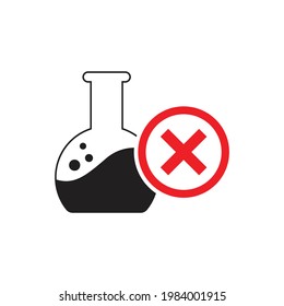 No Chemical Additives Icon Design. Isolated On White Background