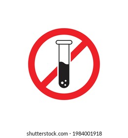 No Chemical Additives Icon Design. Isolated On White Background