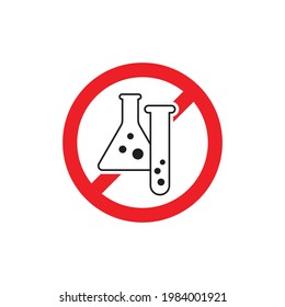 No Chemical Additives Icon Design. Isolated On White Background