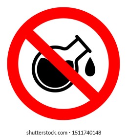 No Chemical Additives Vector Icon. Sulphates Illustration Symbol Or Sign.