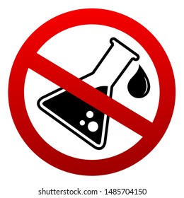 No chemical additives vector sign isolated on white background
