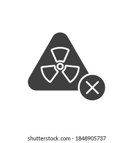 No chemical risk icon. Organic food, no additives, no preservatives. prohibition of chemical additives. Solid or glyph pictogram style for food. Vector illustration. Design on white background. EPS 10