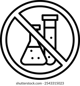 No Chemical Vector Illustration Detailed Icon