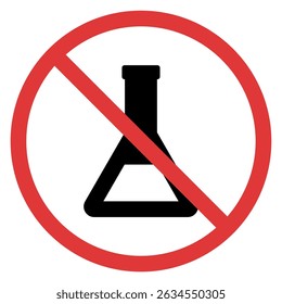 No Chemistry Lab Sign Icon