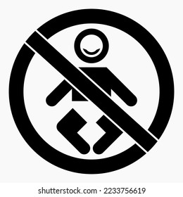 No children icon. Child ban. Danger for children. Vector icon.
