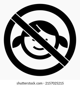No children. Use by children is prohibited. Child prohibition icon. Do not give to children. Vector icon.