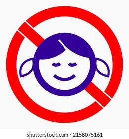 No children. Use by children is prohibited. Child prohibition icon. Do not give to children. Vector icon.