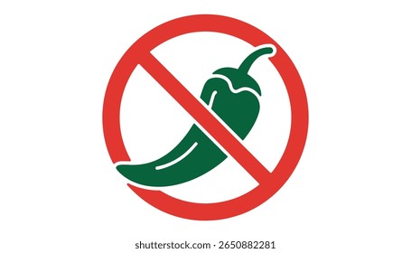 Nenhum símbolo de pimenta chili no fundo branco