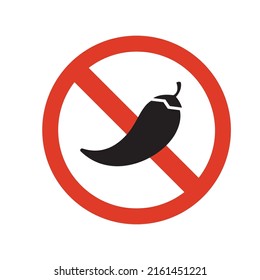 No Chilli Allowed. Isolated Vector Illustration
