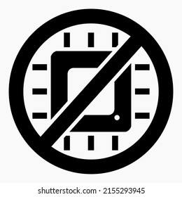 No chips icon. No microchips. The ban on the supply of microchips. Vector icon.