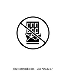 no chocolate icon Simple thin line logo