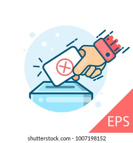 No choice. Vector modern line design illustration icon