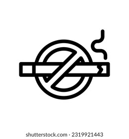 no cigar line icon illustration vector graphic