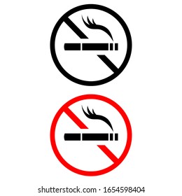 No Cigarette icon vector. no smoke illustration sign. 