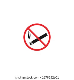 No cigarette, no smoking vector icon