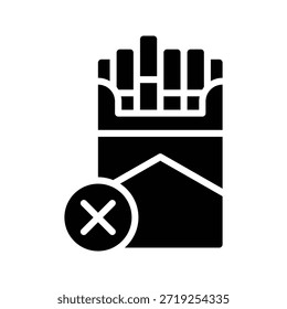 No hay Ilustración vectorial para fumar cigarrillos, Icono de estilo sólido.