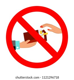 No cigarettes sign red circle vector illustration