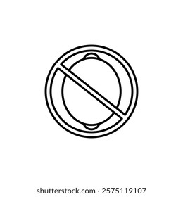 no citrus icon Simple outline illustration
