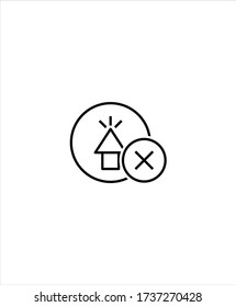 no click icon,vector best line icon.