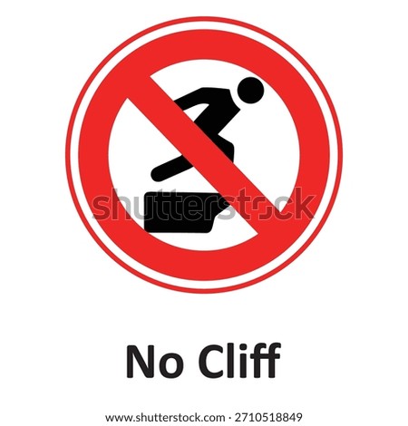 No Cliff Diving Vector Icon which can easily modify or edit

