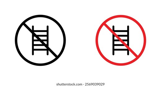 No climbing allowed sign vector graphic pack