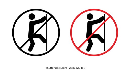 No climbing allowed sign vector illustration on white